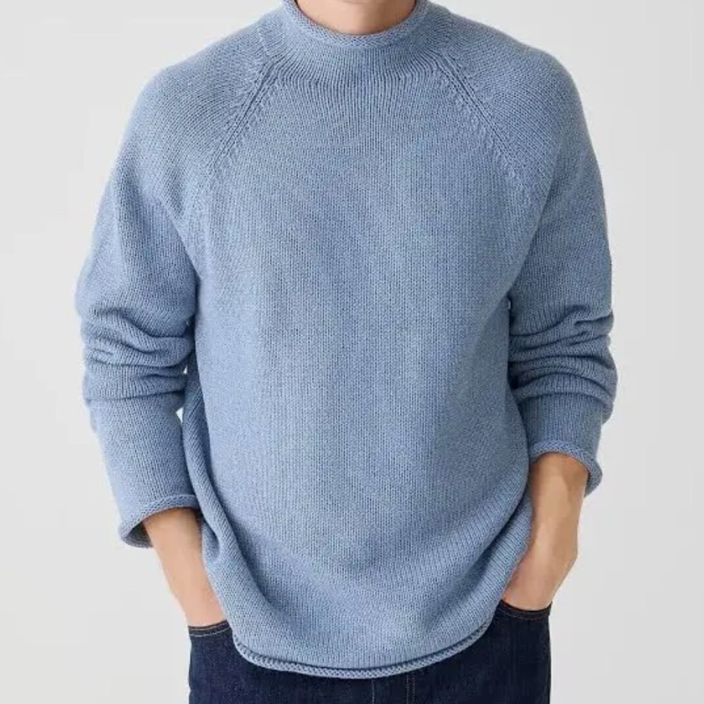 J. Crew Coastal Light Blue Rollneck Sweater OBO